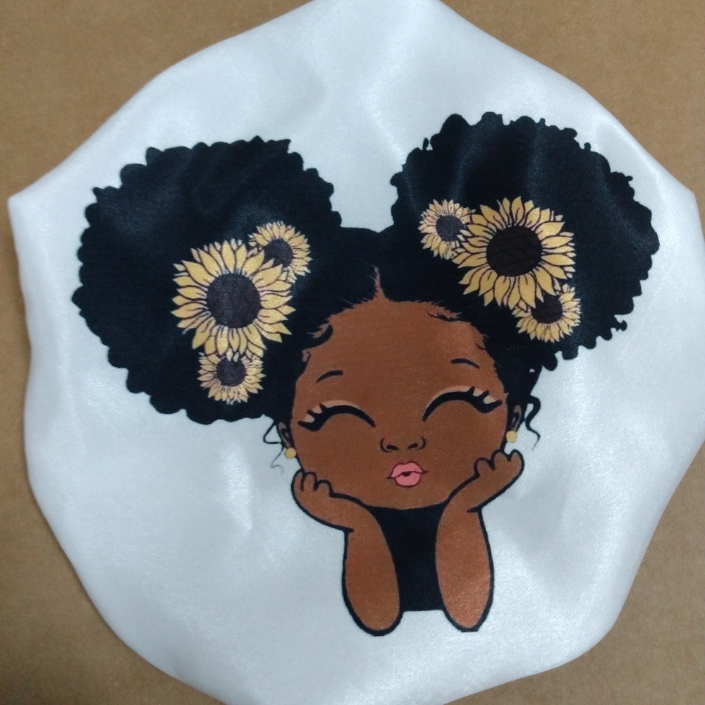 Peek-a-Boo Satin Bonnet  for girls